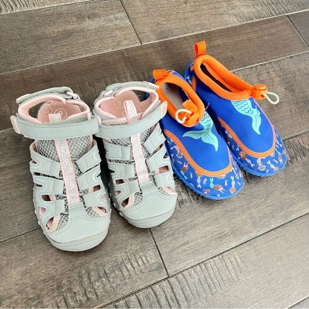 Cat & Jack Water Shoes Sandals Toddler 9 Summer Girl